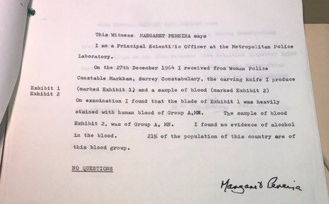 Pathologist's statement