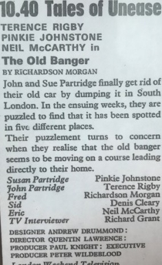 Tales of Unease: The Old Banger (1970)